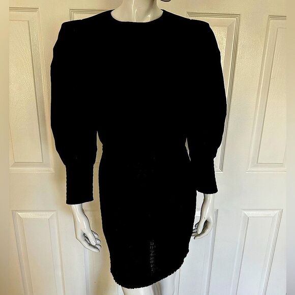 REBECCA MINKOFF Dress Tabby Ballloon Sleeve Smocked Mini Size M - Picture 11 of 15